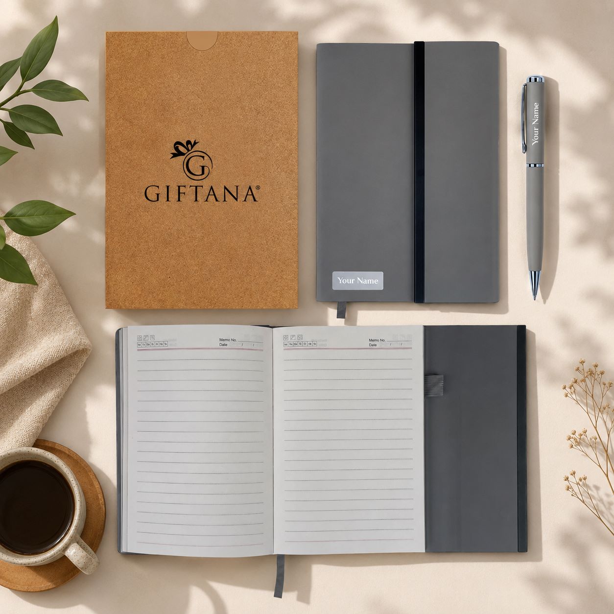 Premium Customized Notebook with Pen Corporate Gift Set